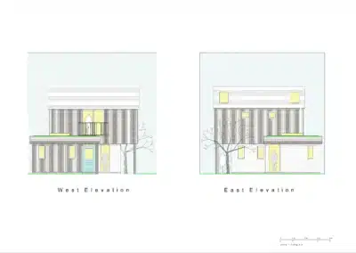 Larchwood 2 Bed Eco House East West Elevations 01
