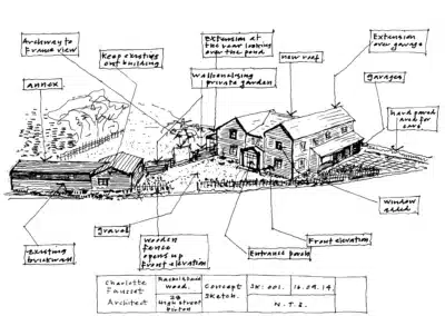 Pear Tree Cottage SK001 Concept Sketch